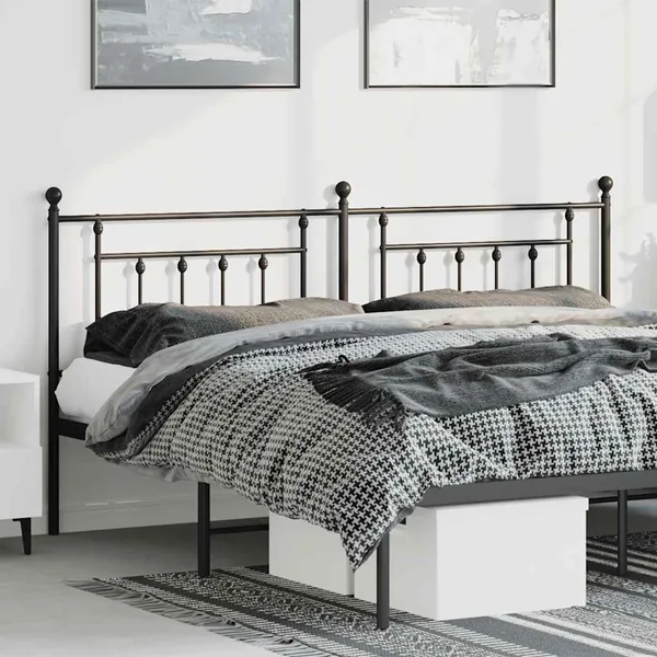 Tête de lit de remplacement métal noir 193 cm