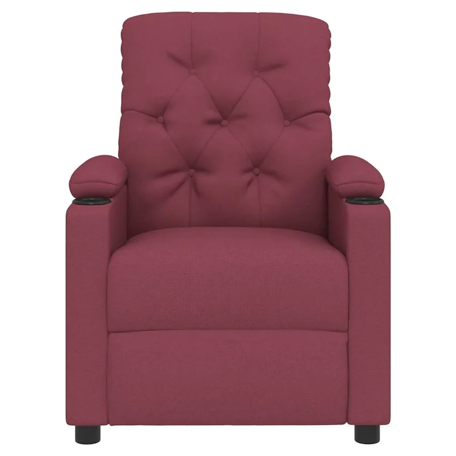 Fauteuil de massage Rouge bordeaux Tissu - 4