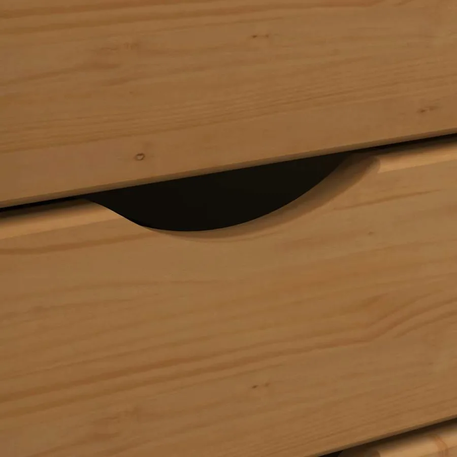 Armoire roulante avec tiroirs MOSS bois de pin marron miel - 8