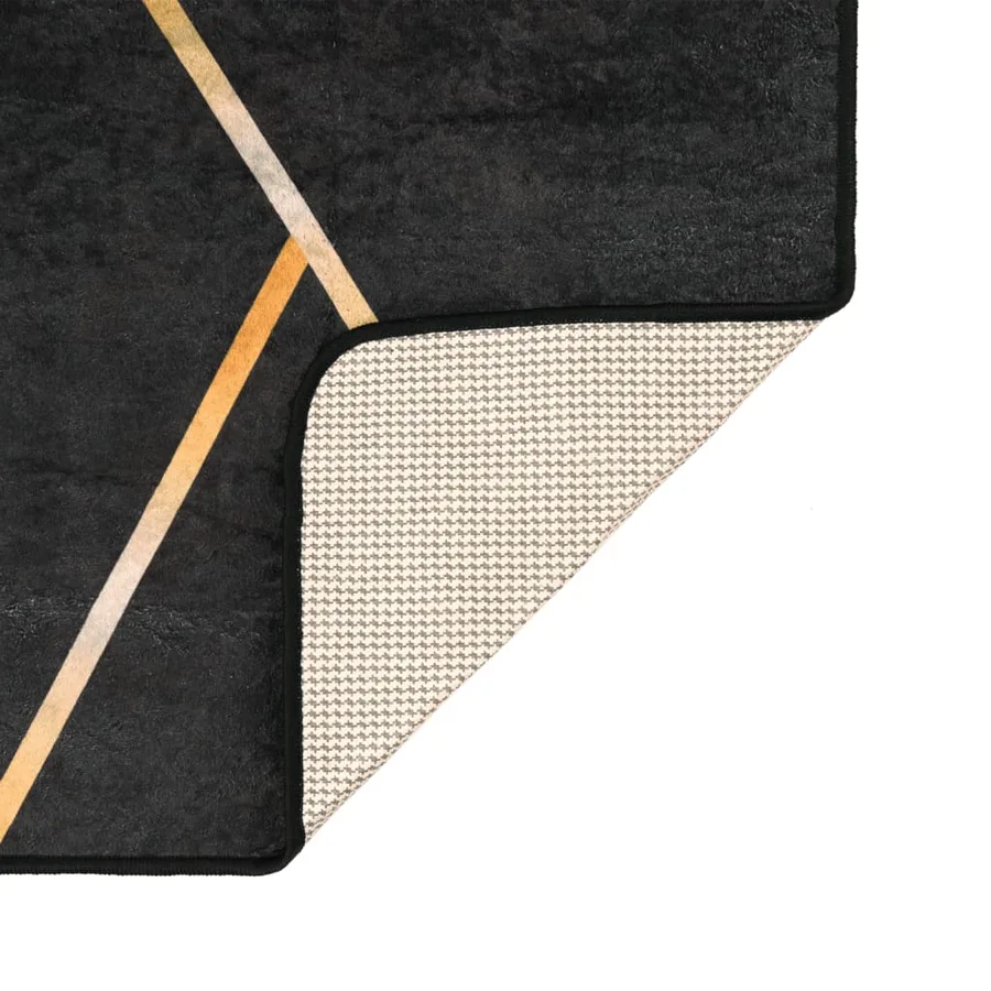 Tapis lavable noir et doré 80x150 cm - 4