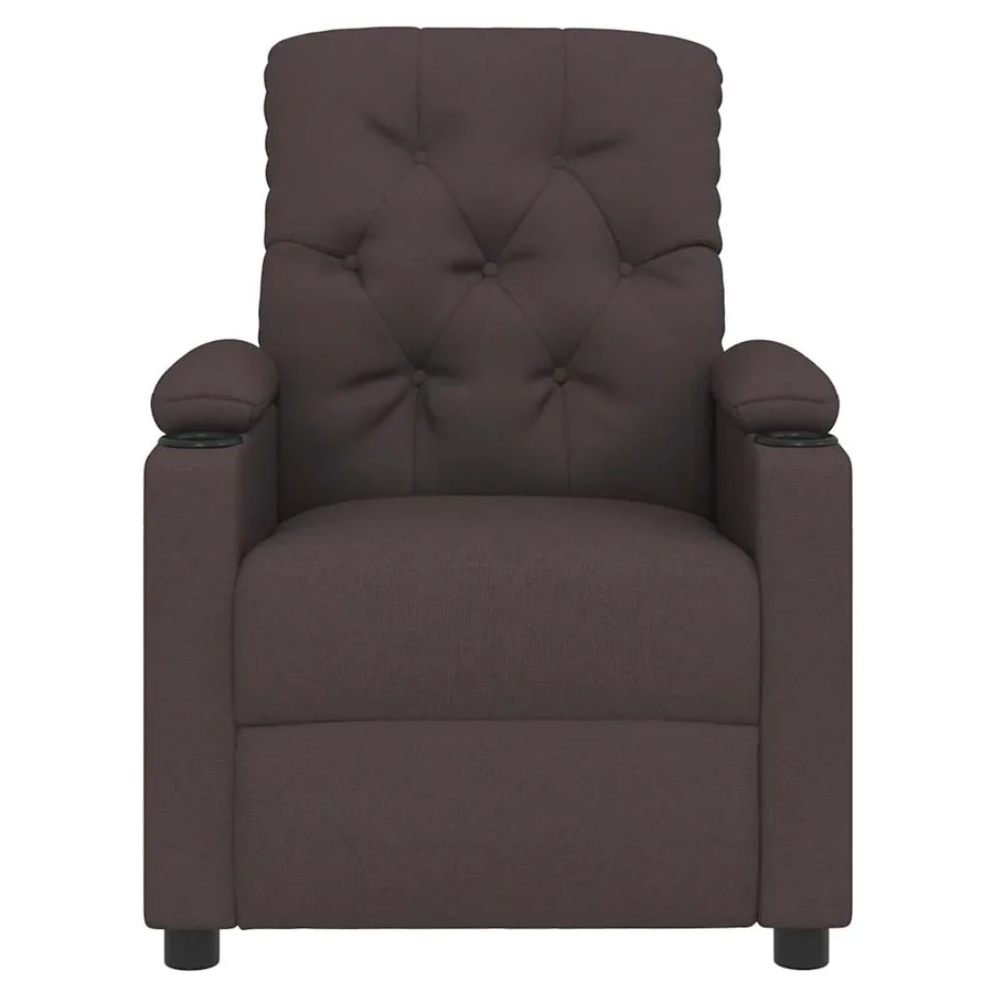 Fauteuil de massage Marron foncé Tissu - 4