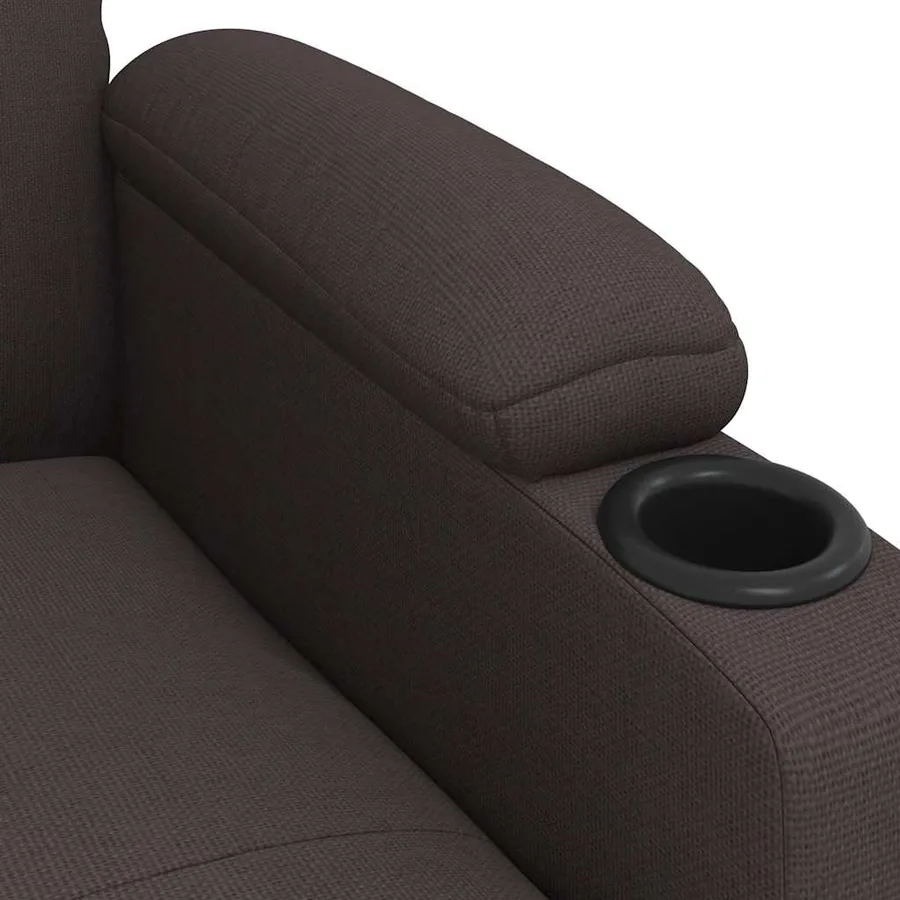 Fauteuil de massage Marron foncé Tissu - 7
