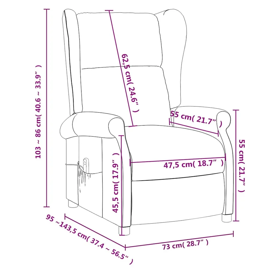 Fauteuil de massage Noir Tissu - 9