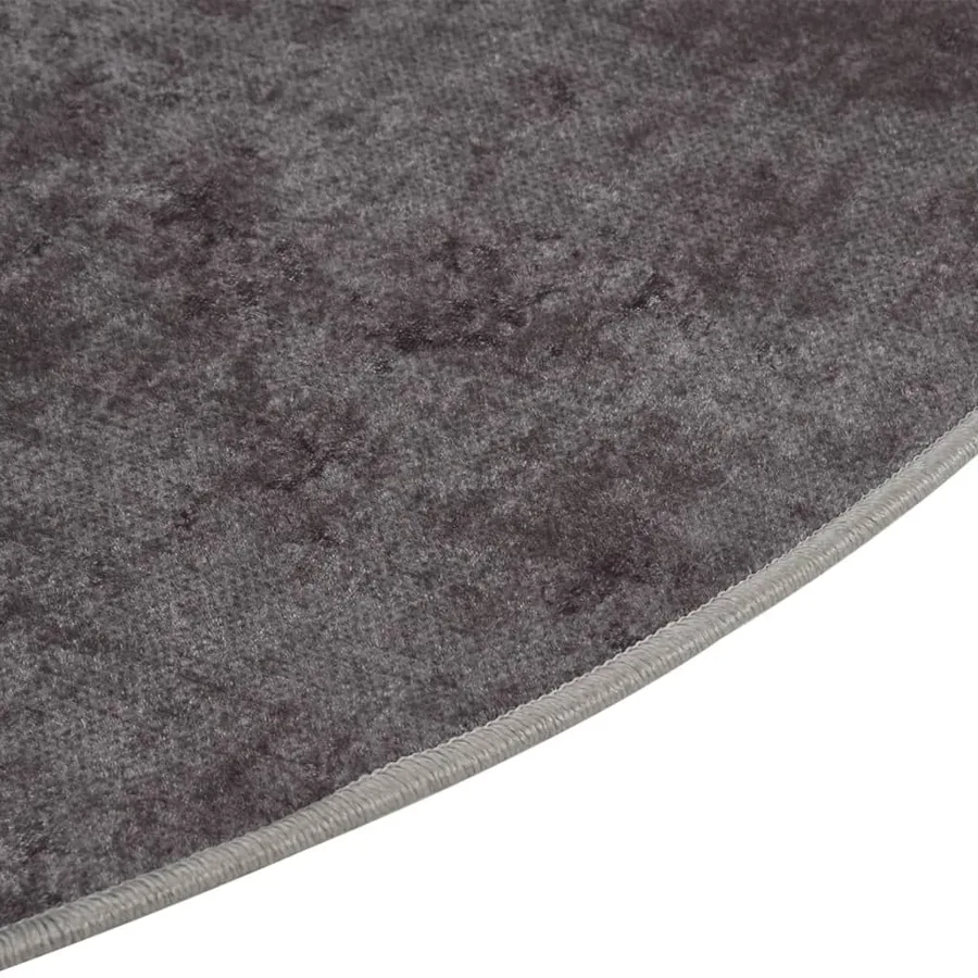 Tapis lavable gris Ø 200 cm - 4