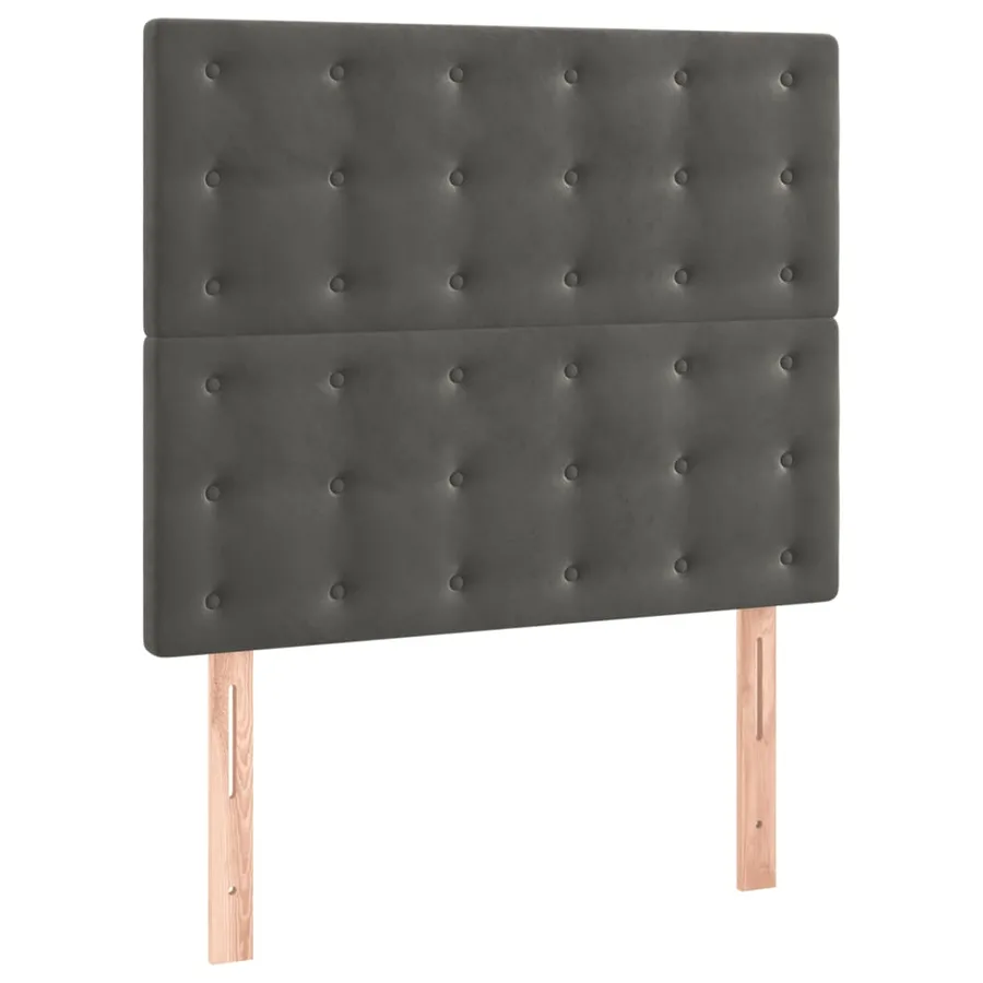 Tête de lit Gris foncé 90x5x118/128 cm Velours - 2