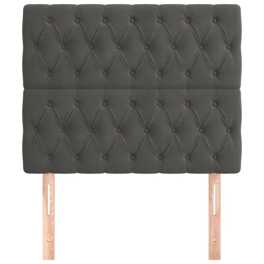 Tête de lit Gris foncé 100x7x118/128 cm Velours - 3
