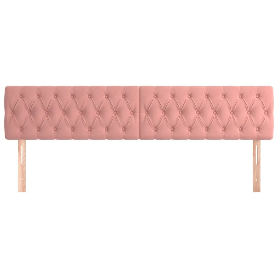 Têtes de lit Rose 180x7x78/88 cm Velours - 3