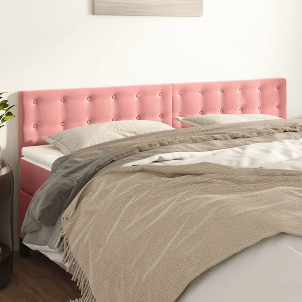 Têtes de lit Rose 200x5x78/88 cm Velours