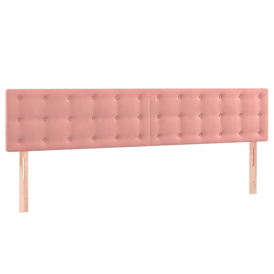 Têtes de lit Rose 200x5x78/88 cm Velours - 2