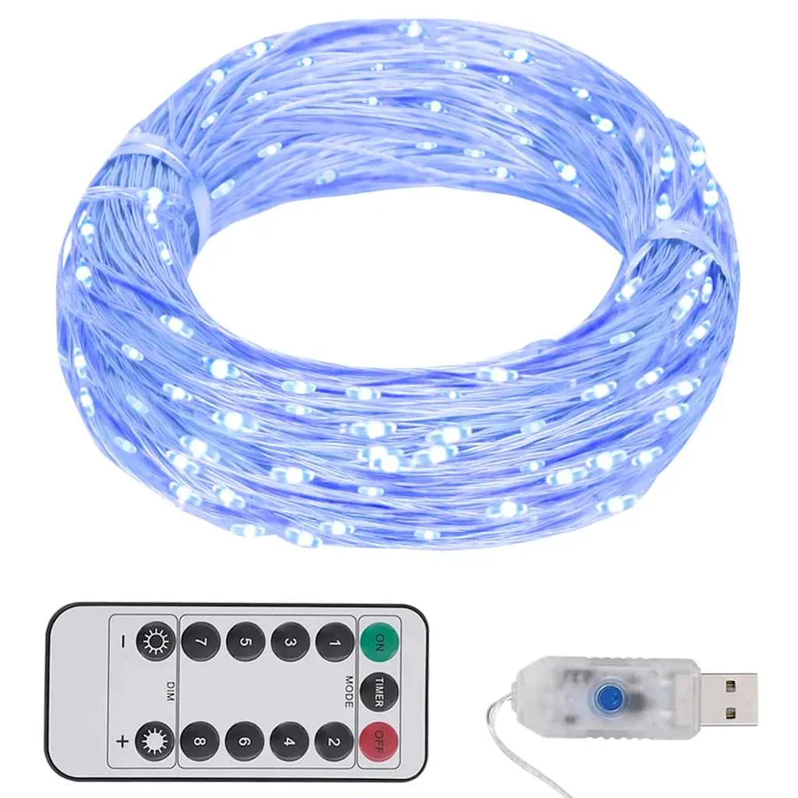 Guirlande LED avec 150 LED Bleu 15 m