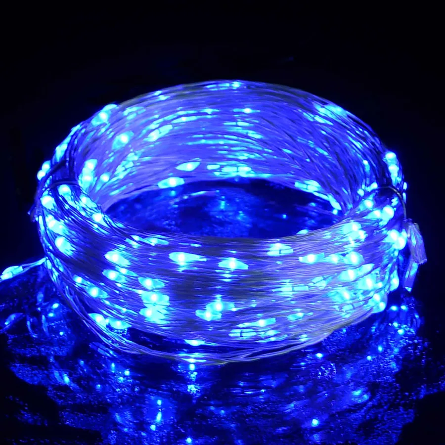 Guirlande LED avec 150 LED Bleu 15 m - 2