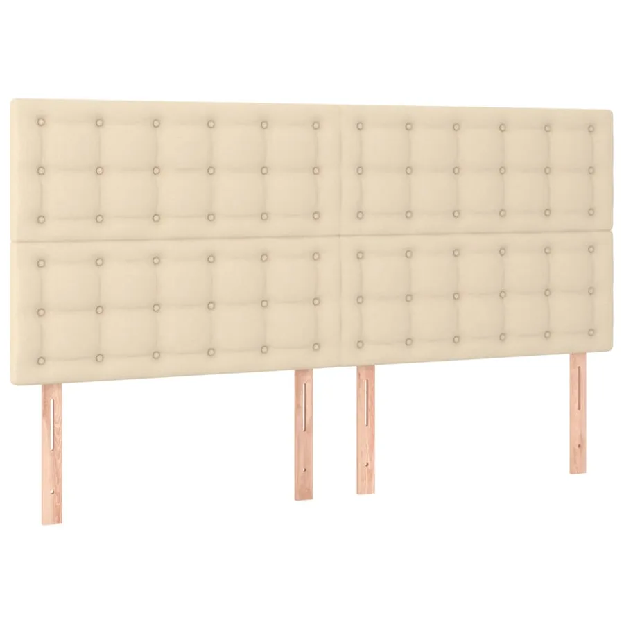 Tête de lit Crème 180x5x118/128 cm Tissu - 2