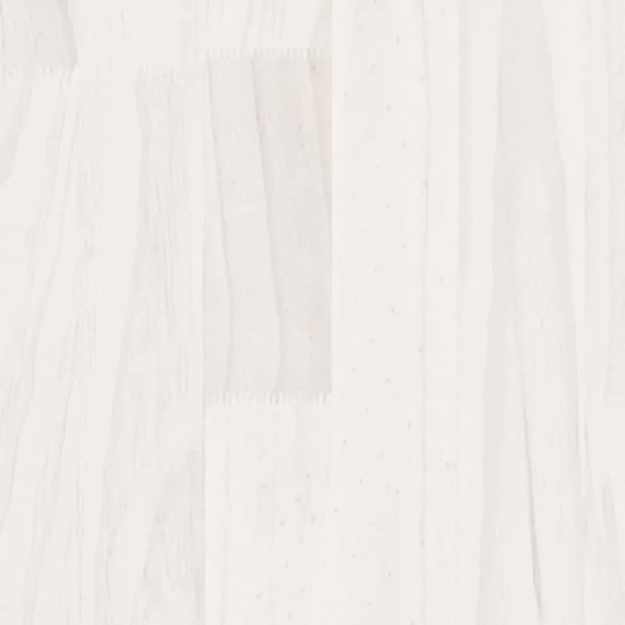 Tables de chevet 2 pcs Blanc 40x29,5x64 cm Bois de pin solide - 6