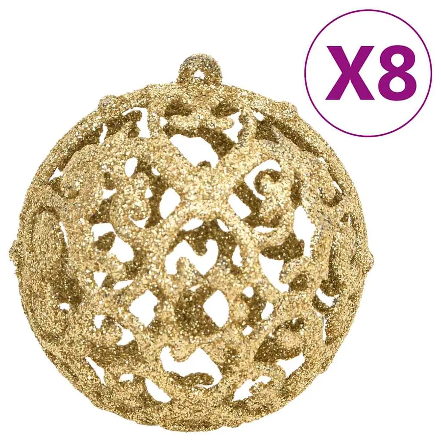 Ensemble de boules de Noël 111 pièces doré polystyrène - 4