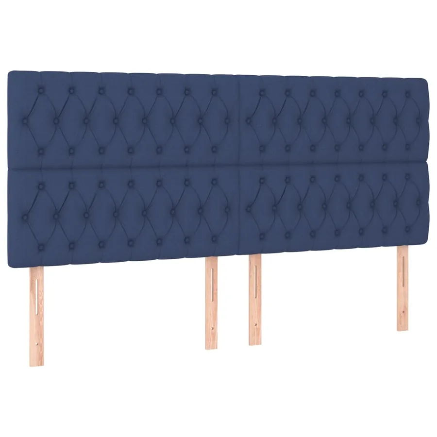 Tête de lit à LED Bleu 180x7x118/128 cm Tissu - 4