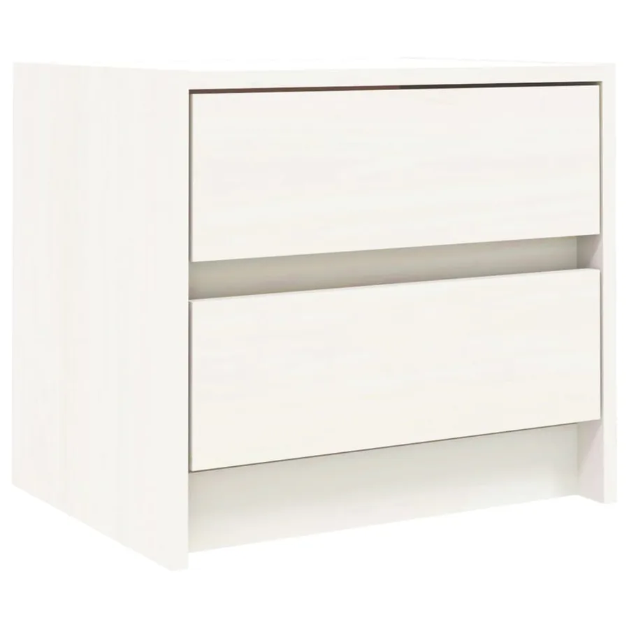 Tables de chevet 2 pcs blanc 40x31x35,5 cm bois de pin massif - 5