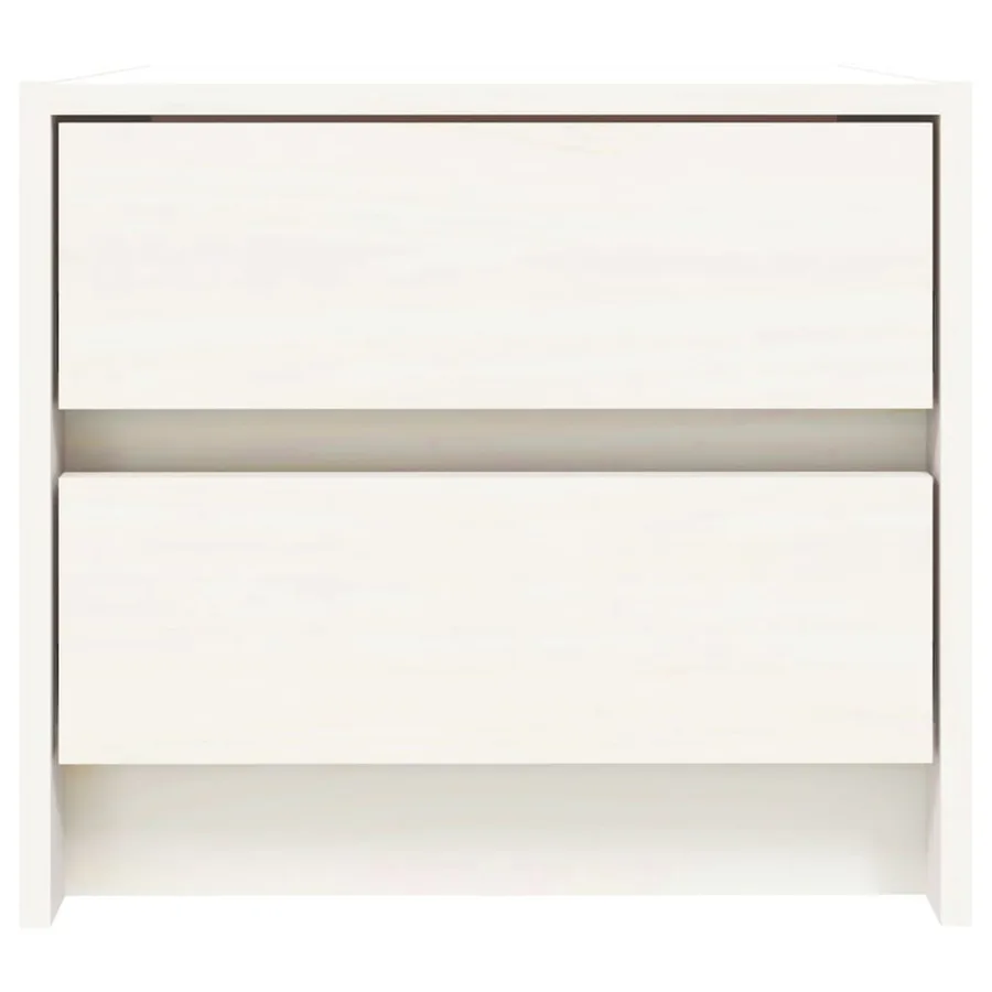 Tables de chevet 2 pcs blanc 40x31x35,5 cm bois de pin massif - 6