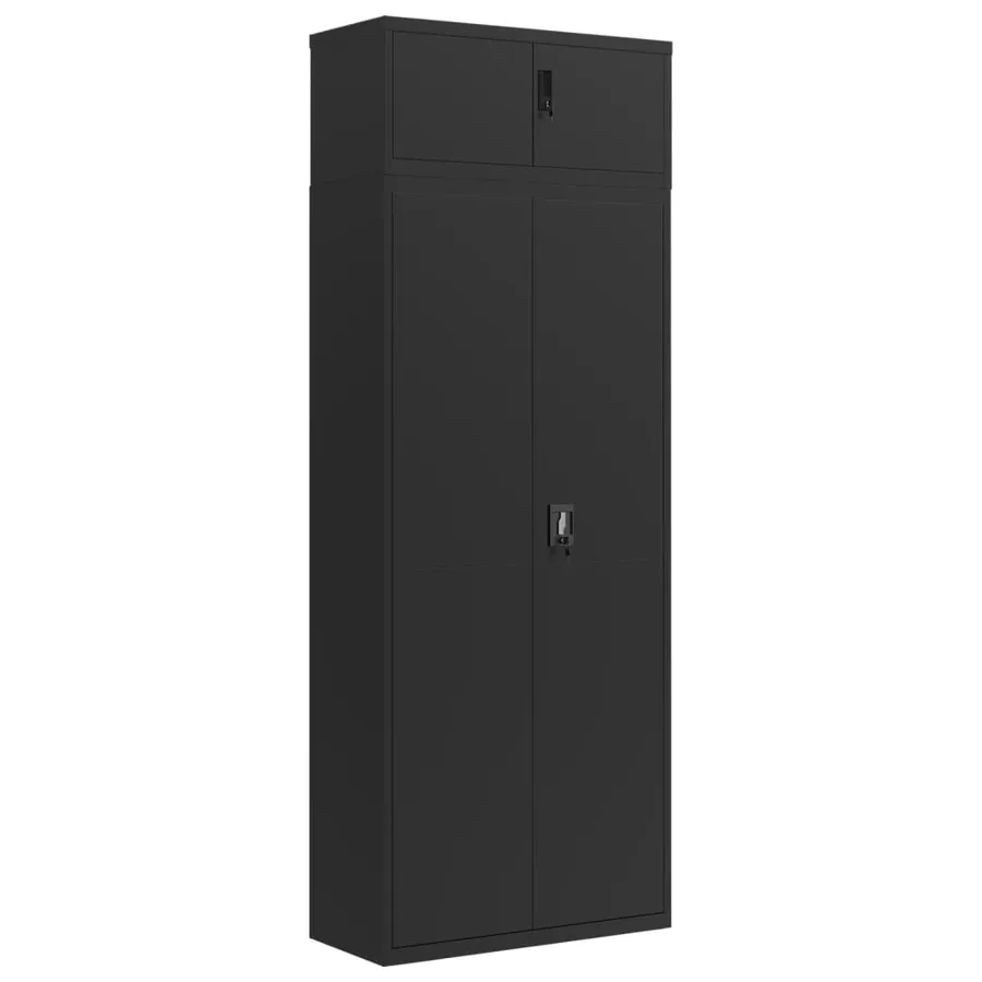 Classeur noir 90x40x240 cm acier - 2