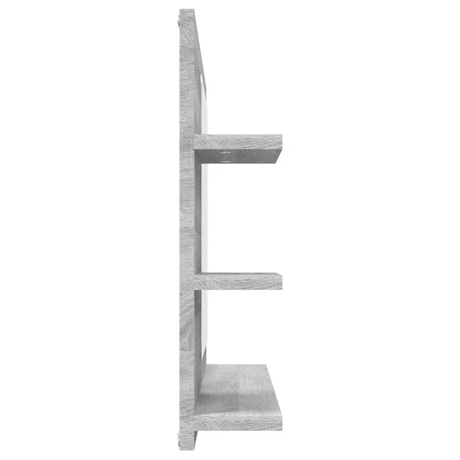 Miroir de bain Sonoma gris 60x10,5x45 cm Bois d'ingénierie - 4