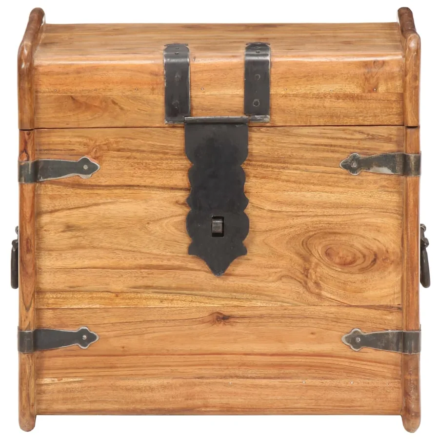 Coffre 40x40x40 cm Bois d'acacia solide - 3