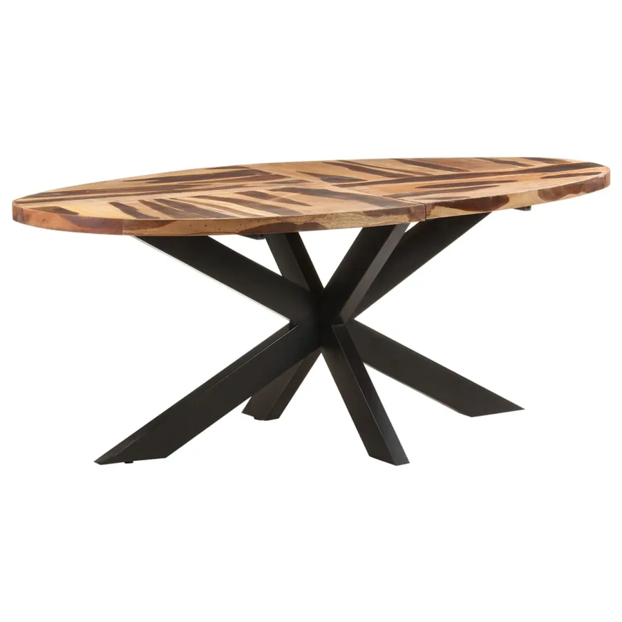 Table à manger ovale 200x100x75 cm Bois d'acacia