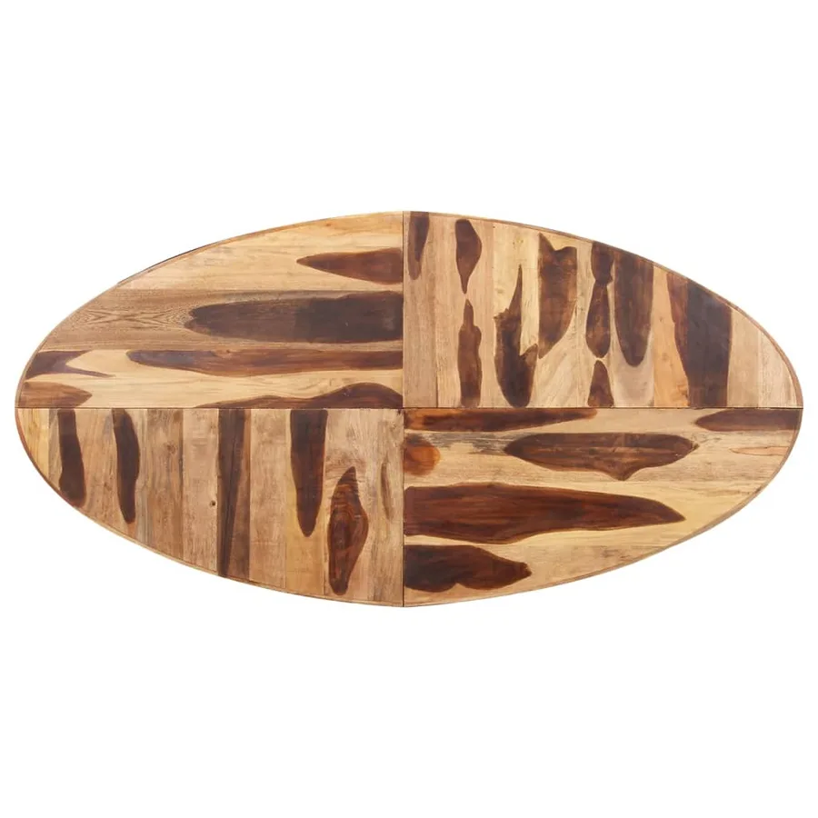 Table à manger ovale 200x100x75 cm Bois d'acacia - 4