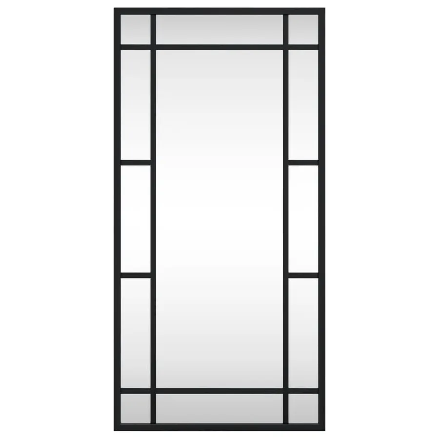 Miroir mural noir 30x60 cm rectangulaire fer - 3