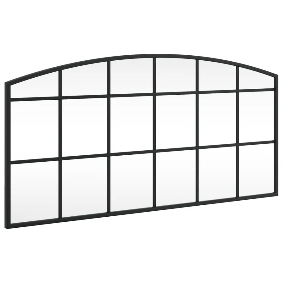 Miroir mural noir 80x40 cm arche fer - 2