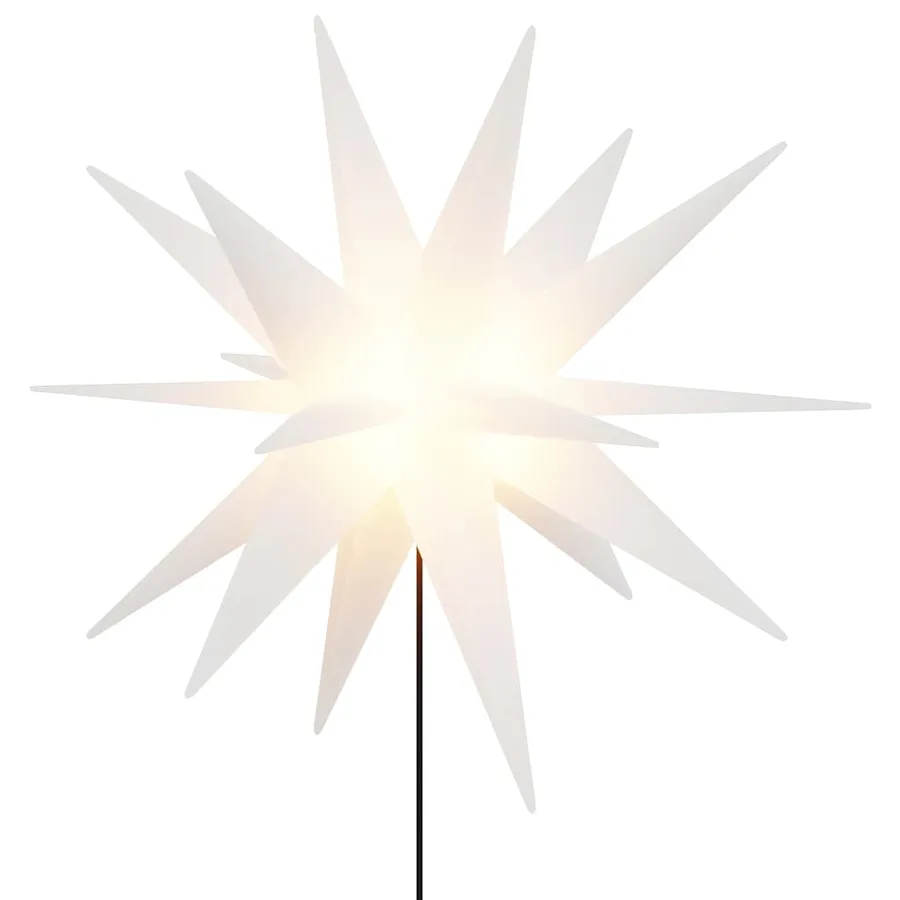 Lumières de Noël avec piquets 3 pcs LED pliable blanc 57 cm - 5