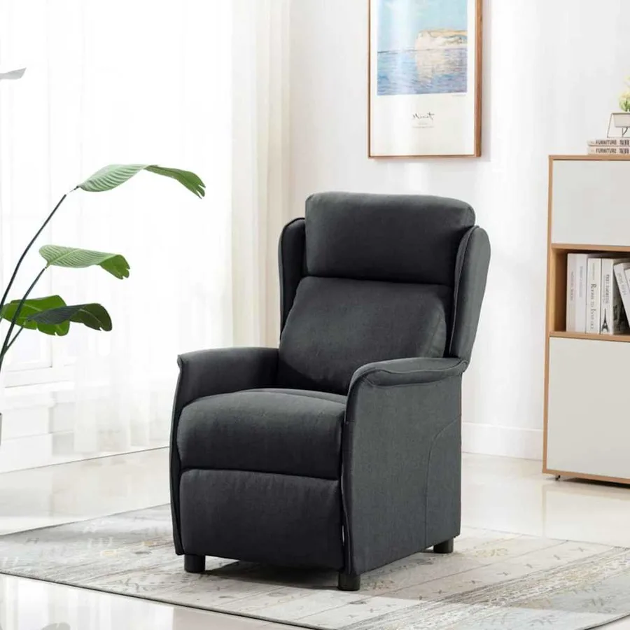 Chaise de massage Gris foncé 93.5 x 67.5 x 101.5 cm tissu - 2