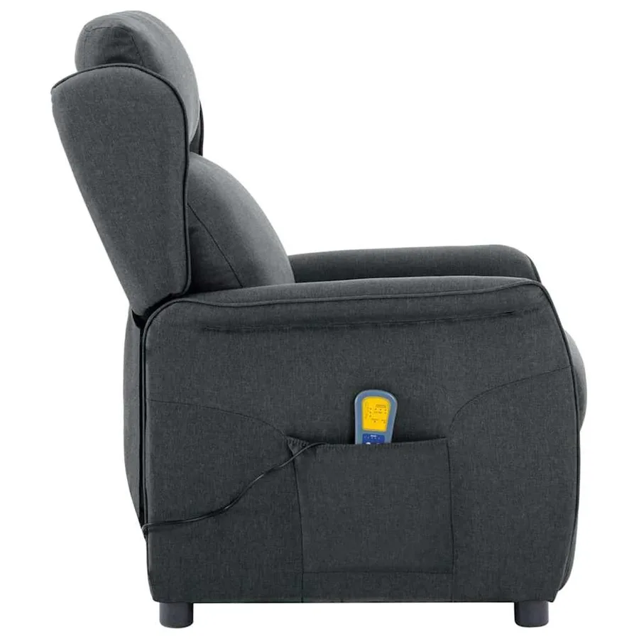 Chaise de massage Gris foncé 93.5 x 67.5 x 101.5 cm tissu - 4