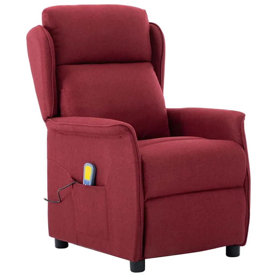 Chaise de massage avec coussin Vin 93.5 x 67.5 x 101.5 cm tissu