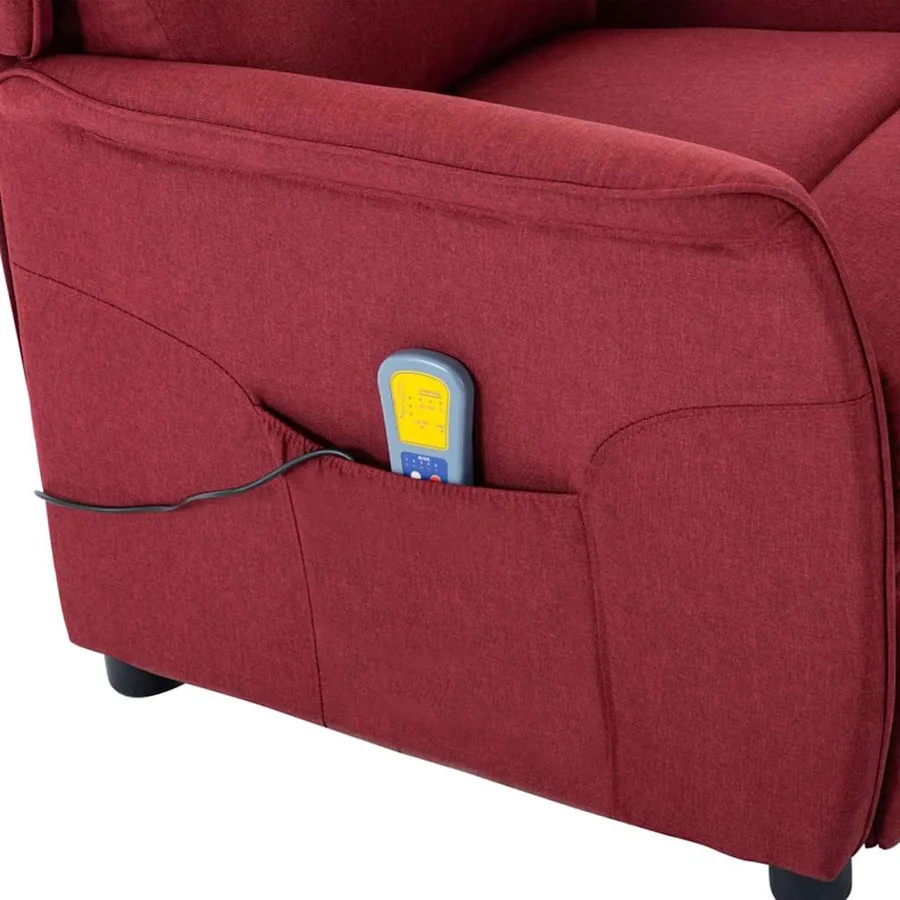 Chaise de massage avec coussin Vin 93.5 x 67.5 x 101.5 cm tissu - 6