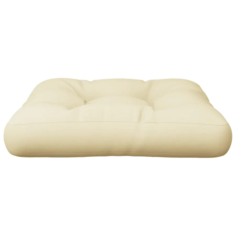 Coussin de palette crème 58x58x10 cm tissu - 4