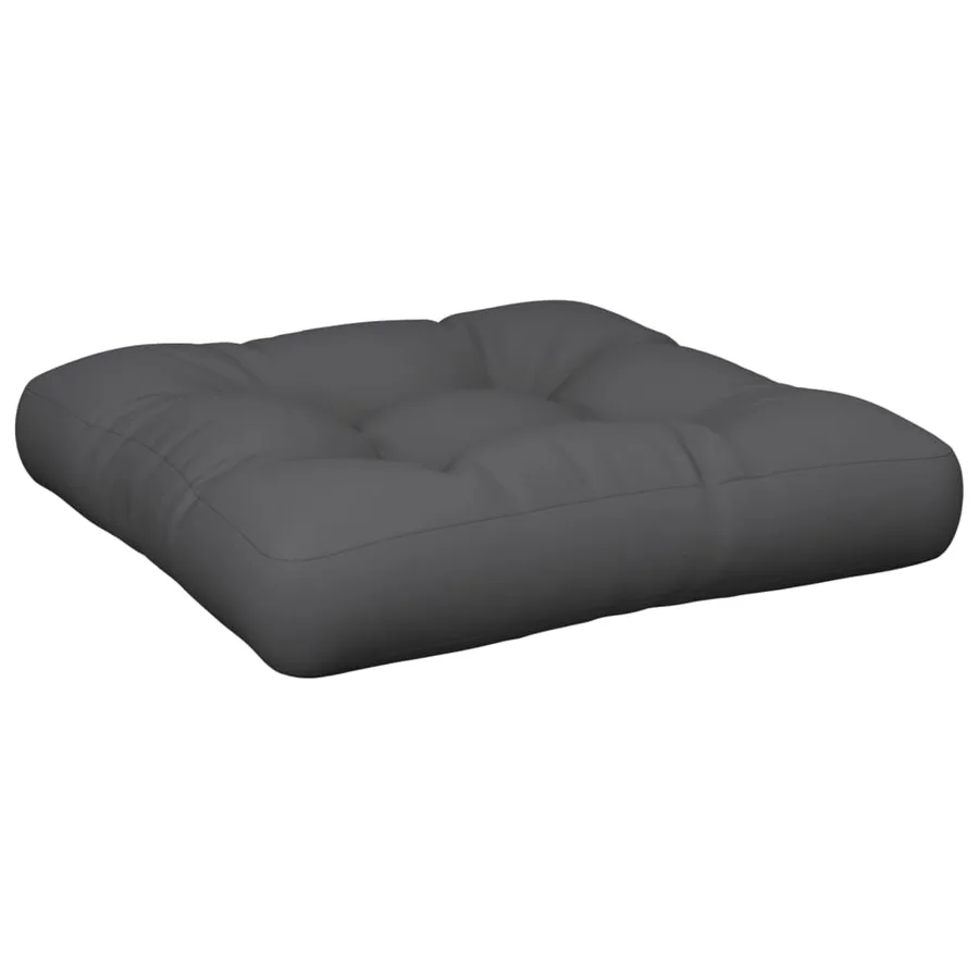 Coussin de palette anthracite 58x58x10 cm tissu - 2