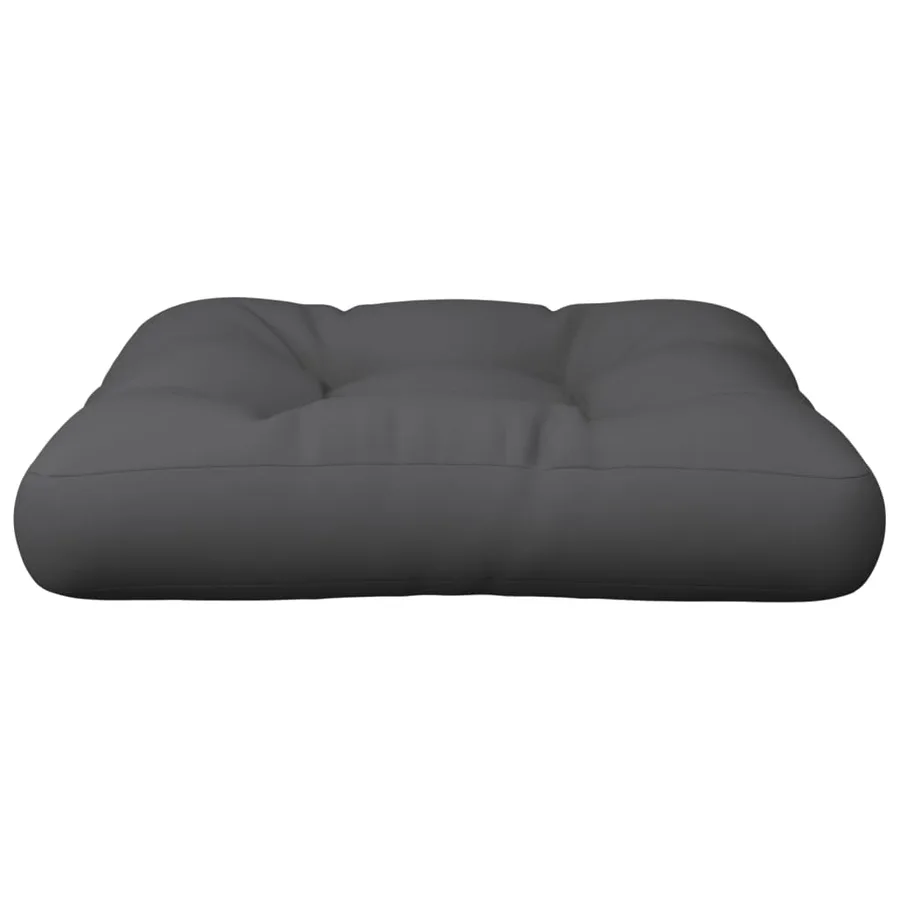 Coussin de palette anthracite 58x58x10 cm tissu - 4