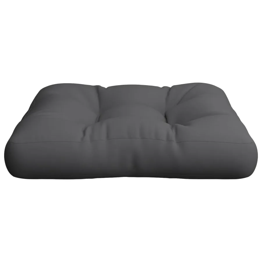 Coussin de palette anthracite 58x58x10 cm tissu - 5