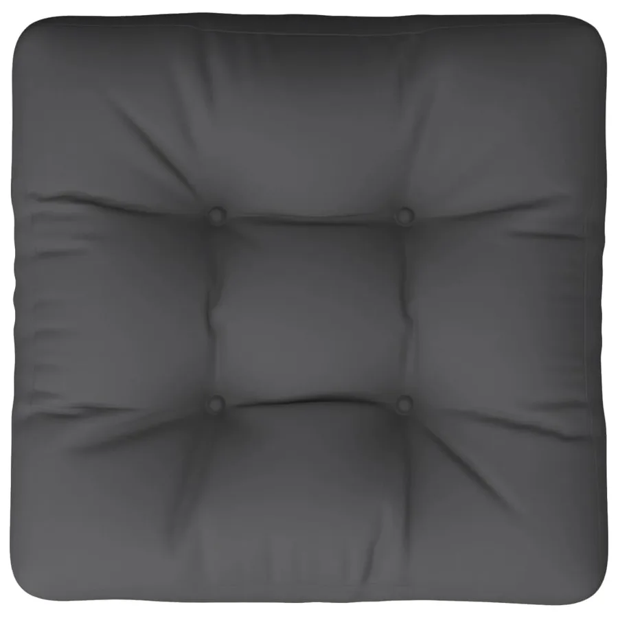 Coussin de palette anthracite 58x58x10 cm tissu - 6