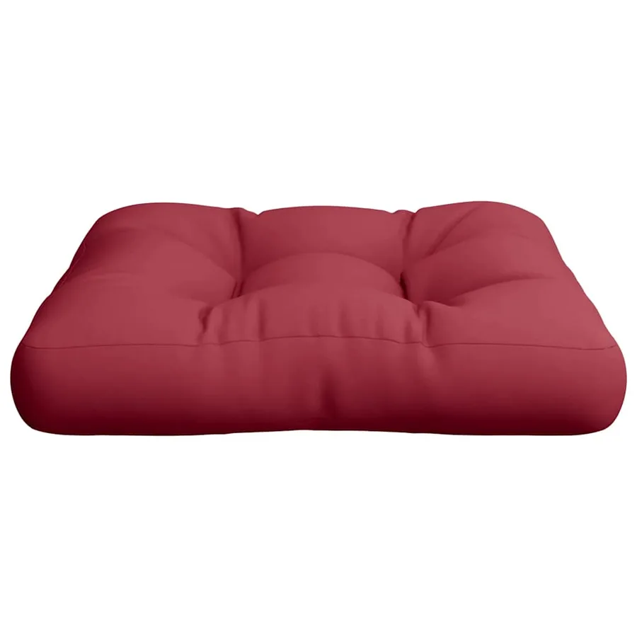 Coussin de palette bordeaux 58x58x10 cm tissu - 4