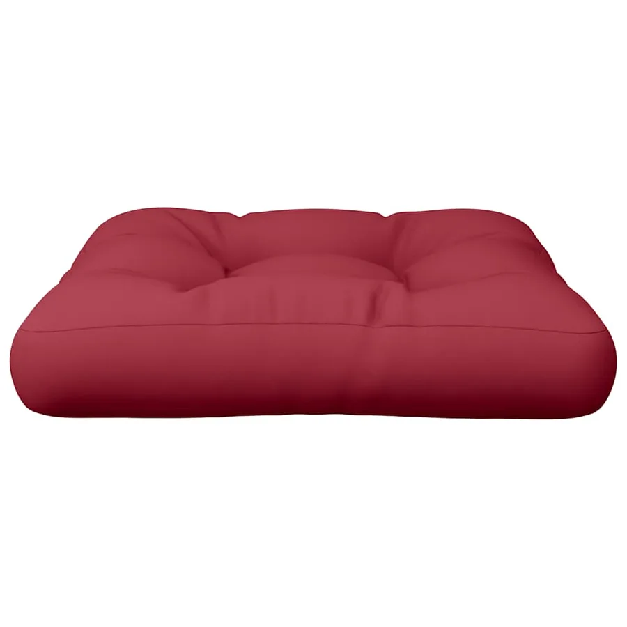 Coussin de palette bordeaux 58x58x10 cm tissu - 5
