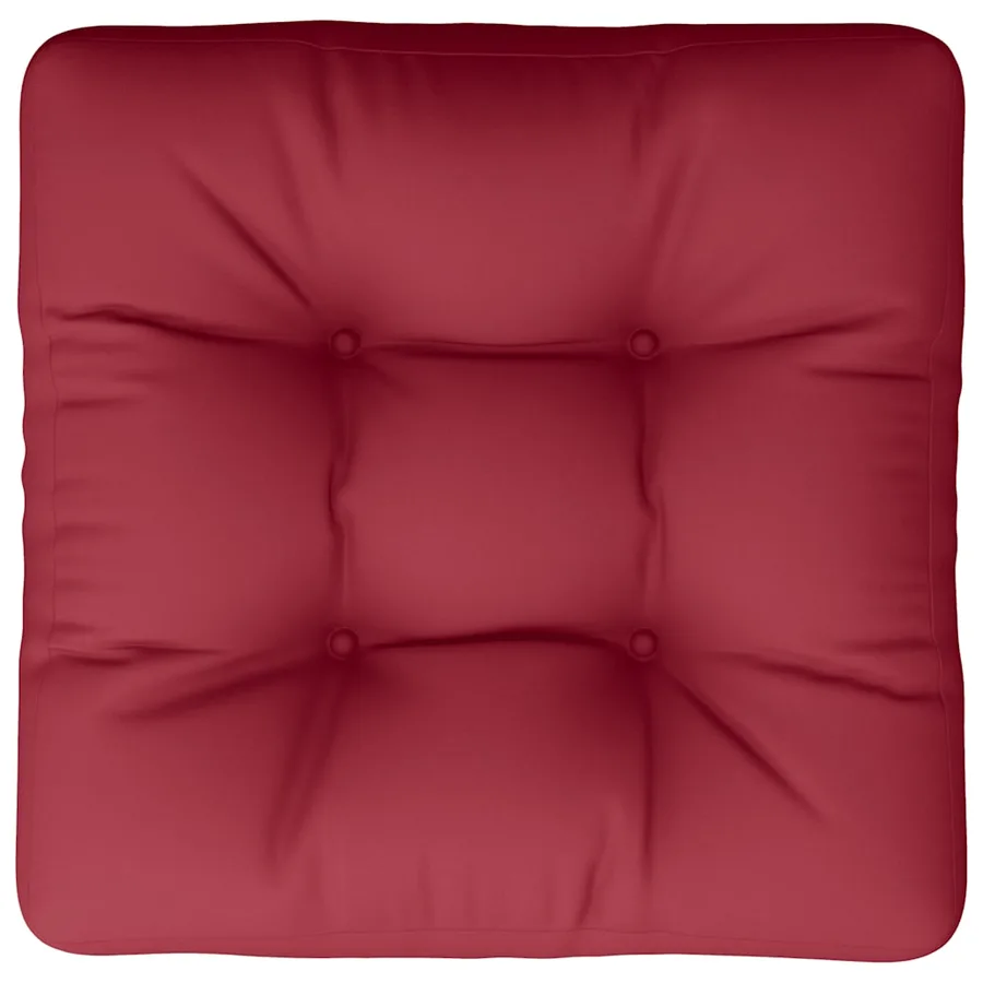 Coussin de palette bordeaux 58x58x10 cm tissu - 6