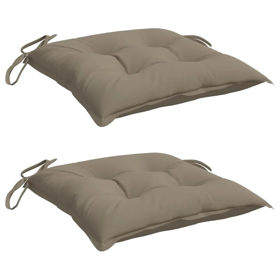 Coussins de palette lot de 2 taupe 50x50x7 cm tissu oxford - 3