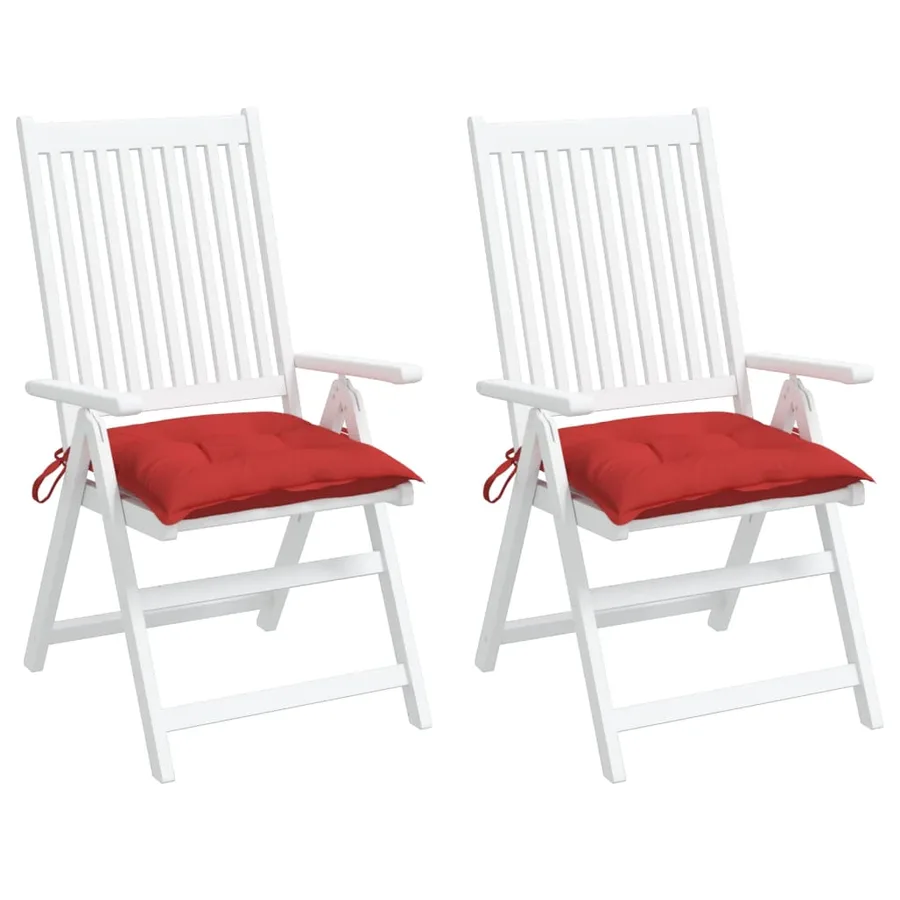 Coussins de palette lot de 2 rouge 50x50x7 cm tissu oxford - 4
