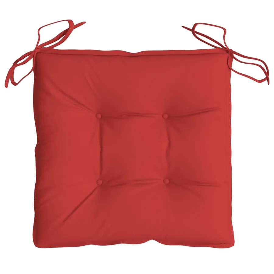 Coussins de palette lot de 2 rouge 50x50x7 cm tissu oxford - 6