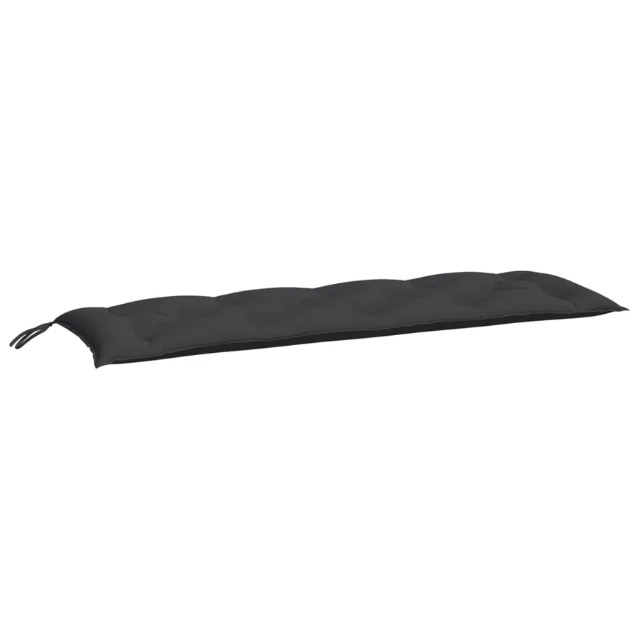 Coussin de banc de jardin noir 150x50x7 cm tissu oxford - 2