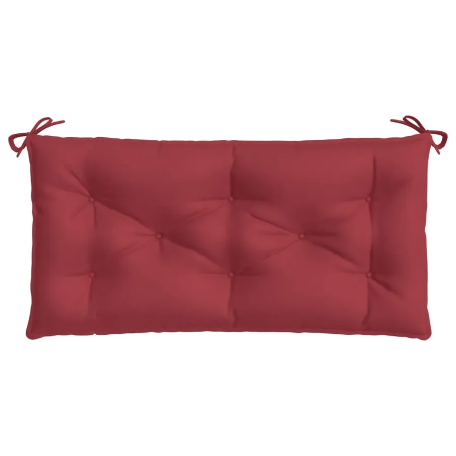Coussin de banc de jardin rouge bordeaux 100x50x7 cm - 4