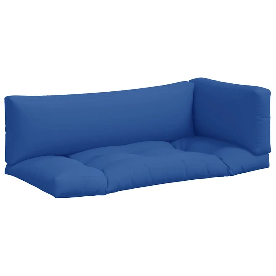 Coussins de palette lot de 3 bleu tissu - 2