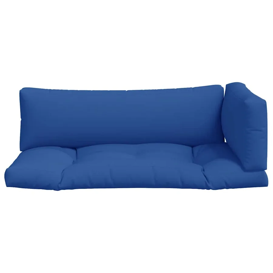 Coussins de palette lot de 3 bleu tissu - 4