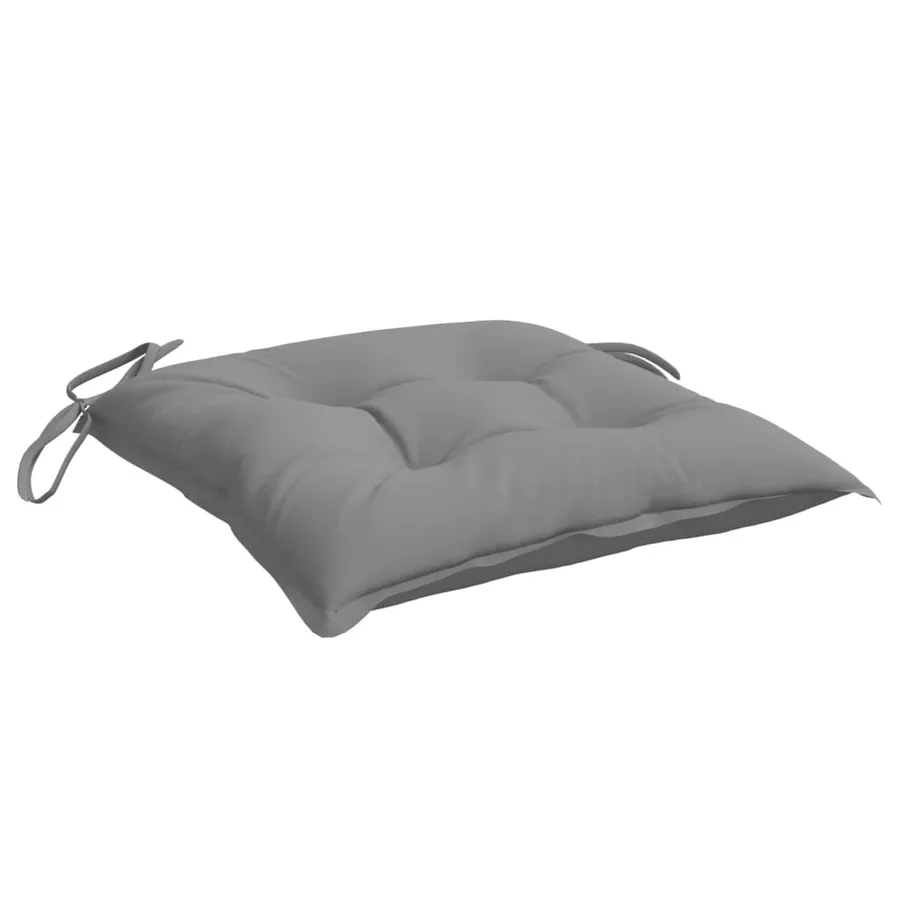 Coussins de chaise lot de 6 gris 40x40x7 cm tissu oxford - 5