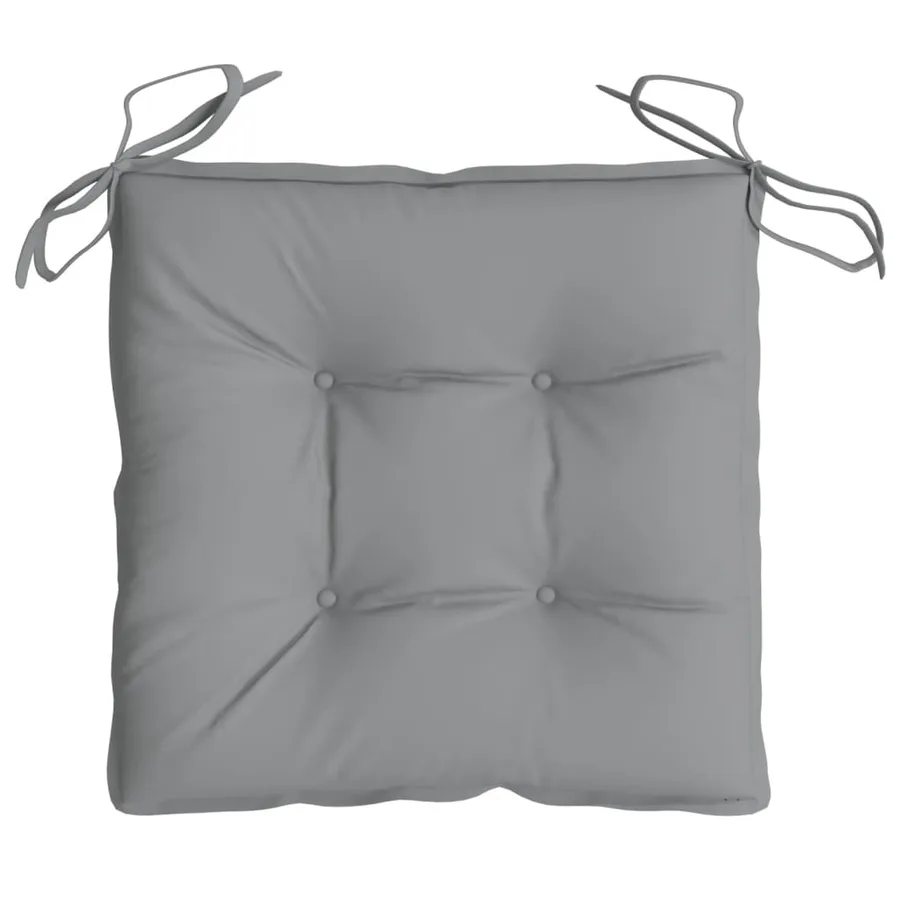 Coussins de chaise lot de 6 gris 40x40x7 cm tissu oxford - 6